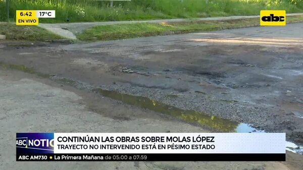 Continúan las obras sobre Molas López - ABC Noticias - ABC Color