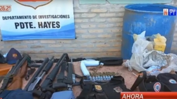 Incautan armas, uniformes policiales y dinamita en Villa Hayes - Paraguaype.com