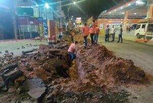 Se inició trabajo nocturno de cambio de cañería en San Lorenzo - Nacionales - ABC Color