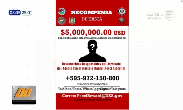 EE.UU. ofrece recompensa por información sobre asesinos de Pecci | Telefuturo