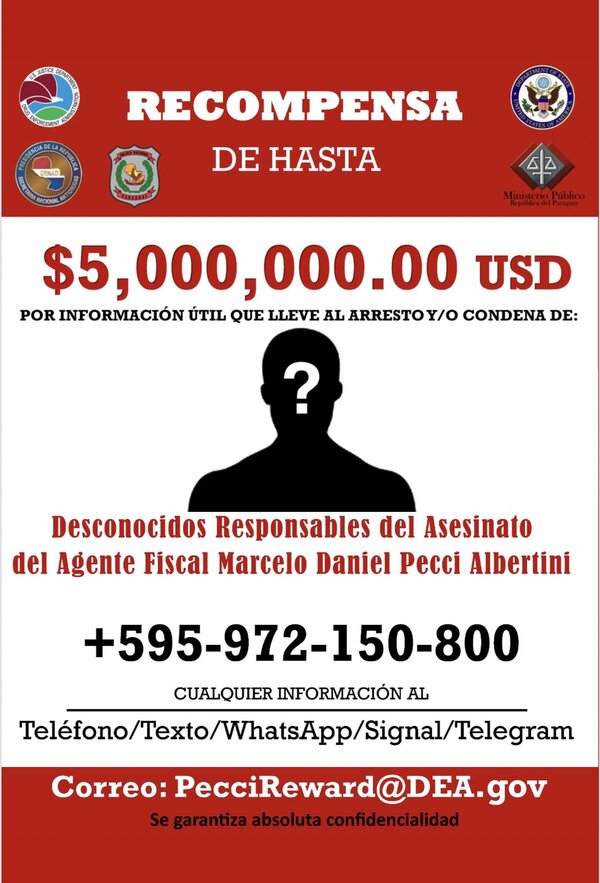 Caso Marcelo Pecci: Estados Unidos ofrece millonaria recompensa por información - San Lorenzo Hoy