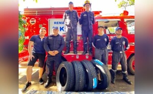 Bomberos no dejarán de operar mediante donación de cubiertas