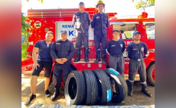 Bomberos no dejarán de operar mediante donación de cubiertas