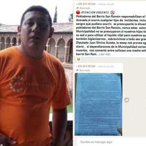 El seccionalero "Capachao Acuña" hace apología al delito en PJC