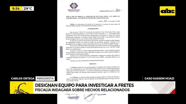 Designan equipo para investigar a Fretes - ABC Noticias - ABC Color