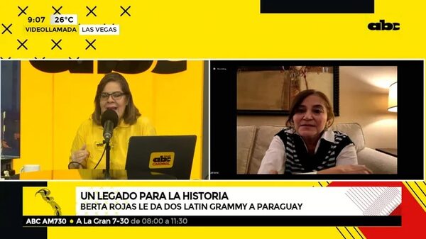 Berta Rojas le da su primer LatinGRAMMY a Paraguay - ABC Noticias - ABC Color