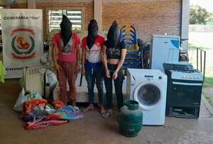 Tres jóvenes aprehendidos tras vaciar una vivienda en Coronel Bogado.