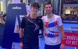 El espectacular momento de Daniel Vallejo con Novak Djokovic