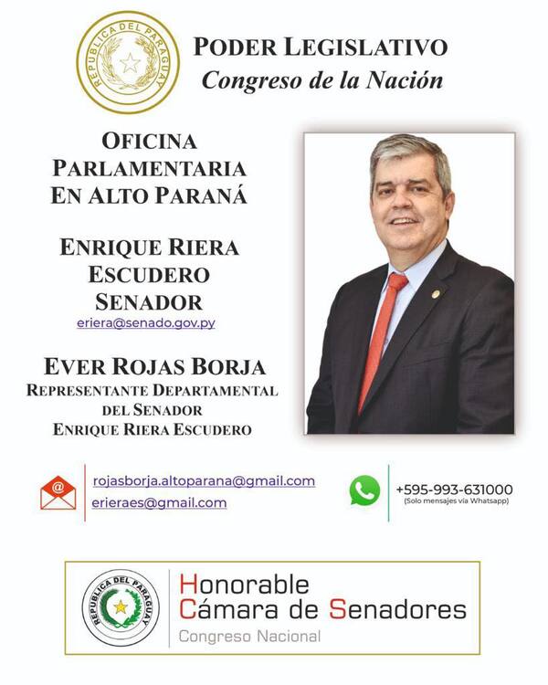 Senador Enrique Riera habilita oficina parlamentaria en Alto Paraná - Noticde.com