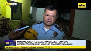 Motoasaltantes llevaron celular con GPS  - ABC Noticias - ABC Color