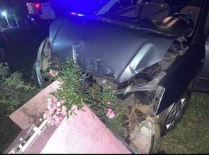 Borracho sup. hurtó automóvil y terminó chocando