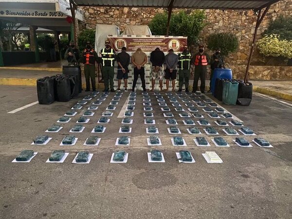 Incautaron 100 kilos de cocaína en una operación militar en el este de Venezuela