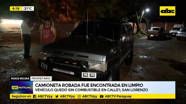 Camioneta robada en Limpio fue encontrada - ABC Noticias - ABC Color