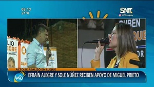 Efraín Alegre y Sol Núñez reciben apoyo de Miguel Prieto - SNT