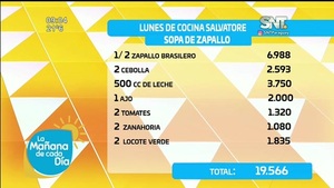 Bloque Cocina de la Mañana de Cada Día: "Sopa de zapallo" - SNT