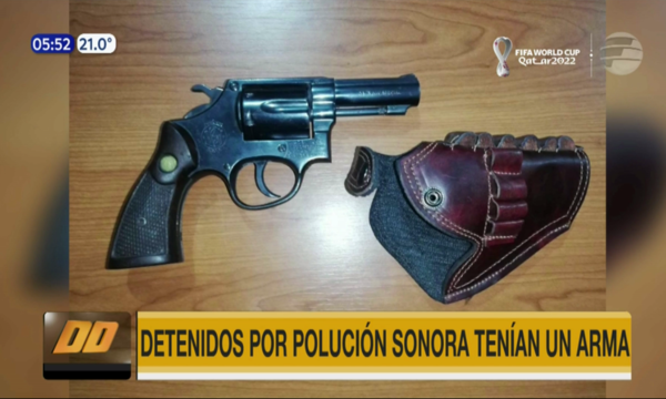 Detenidos por polución sonora tenían un arma - Paraguaype.com