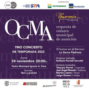 "El humor en lo barroco" en clausura de temporada de la Orquesta de Cámara Municipal - .::Agencia IP::.