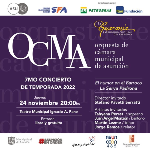 "El humor en lo barroco" en clausura de temporada de la Orquesta de Cámara Municipal - .::Agencia IP::.