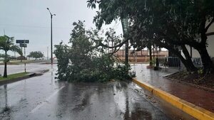 Intensa lluvia en Encarnación - Nacionales - ABC Color