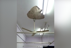 Parte del techo cayó sobre la cabeza de un paciente del Hospital Central - Megacadena — Últimas Noticias de Paraguay