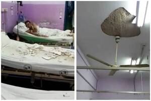Crónica / [VÍDEO] IPS: Parte del techo de la sala de oncología cayó de refilón por un paciente