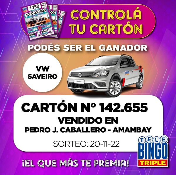 Telebingo Triple busca a ganador de una camioneta en Pedro Juan Caballero - Radio Imperio