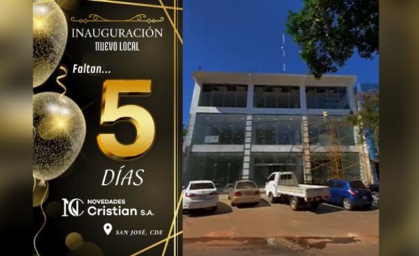 Inicia cuenta regresiva para la inauguración de Novedades Cristian