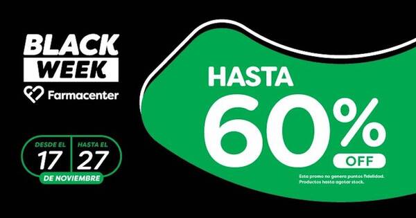 La Nación / Black Week Farmacenter, con rebajas de hasta 60%