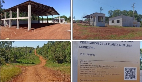 Base de planta asfáltica de Prieto avanza lento y con materiales de pésima calidad