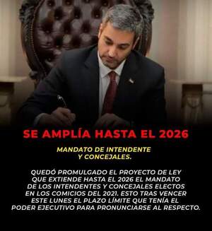 Mario Abdo aprueba extensión de mandato de intendentes y concejales - Radio Imperio