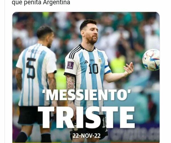 QATAR 2022: Omumu los memes por la derrota de Argentina ante Arabia Saudí