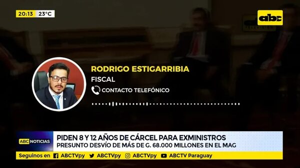 Piden 8 y 12 años de cárcel para exministros - ABC Noticias - ABC Color