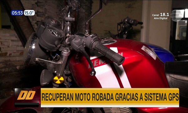 Recuperan moto robada gracias a sistema GPS | Telefuturo