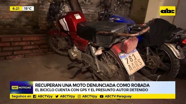 Recuperan una moto denunciada como robada - ABC Noticias - ABC Color