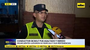 Conductor de Bolt fue asaltado y herido - ABC Noticias - ABC Color