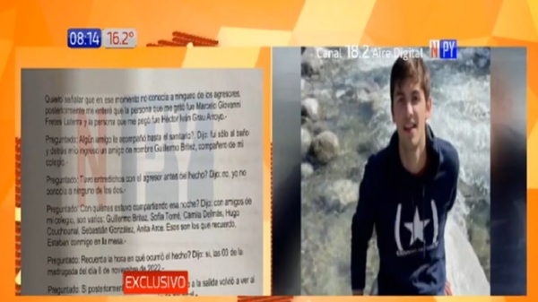 Benjamín Zapag dice que ambos detenidos tuvieron que ver en su agresión - Noticias Paraguay