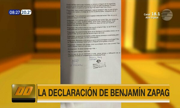 Benjamín Zapag declaró ante la Fiscalía - Paraguaype.com