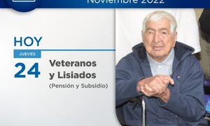 Veteranos del Chaco cobran hoy la pensión y el subsidio de noviembre