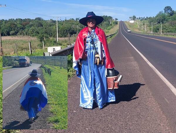 Crónica / Doña devota peregrina desde Ypejhú a Caacupé: ¡llegará en 13 días!