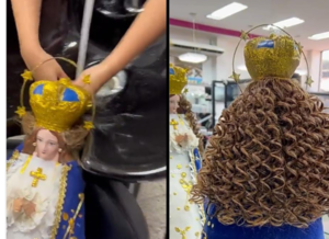 Causa furor el dia de pelu de la Virgen de Caacupé para la novena