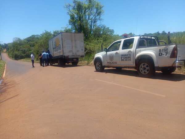 MOTOCHORROS INTERCEPTARON CAMIÓN EN ENCARNACIÓN