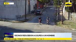 Vecinos redujeron a golpes a un robamoto  - ABC Noticias - ABC Color