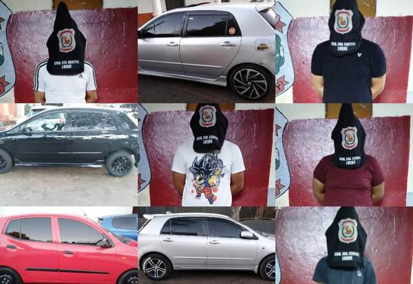 Cinco detenidos y 5 autos incautados en Luque •