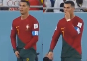 Cristiano sacó algo de su pantalón y se lo tragó - La Prensa Futbolera