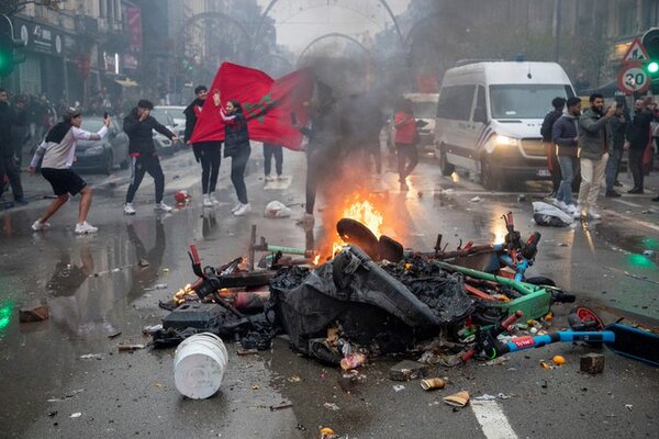 Actos vandálicos en Bruselas tras derrota de Bélgica ante Marruecos