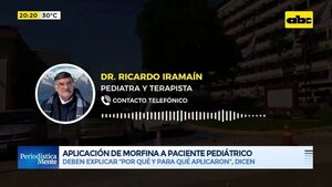 Aplicación de morfina a paciente pediátrico - Periodísticamente - ABC Color