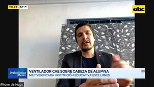 Ventilador cae sobre cabeza de alumna - Periodísticamente - ABC Color
