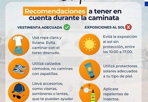 ¿Qué recomendaciones deben tener en cuenta los peregrinantes?
