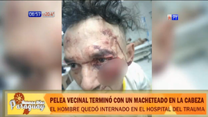 Batalla campal entre vecinos deja un herido con machete