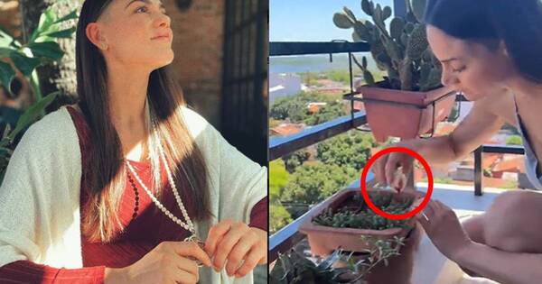 La Nación / Nicole Huber regó con sangre sus plantas y desató debate en redes